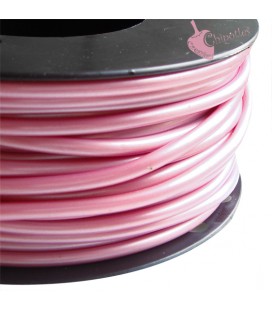 Cordoncino PVC 4 mm Forato colore Rosa Metallizzato