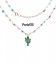 Collana Cactus Smaltato Argento 925 Rosé