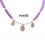 Collana Ciondoli Mare e Perle di Fiume con Rondelle Orchidea