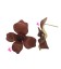 Perni per Orecchini Fiore 30 mm Smaltato Rosso Marrone (1 paio)