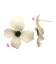 Perni per Orecchini Fiore 30 mm Smaltato Crema (1 paio)