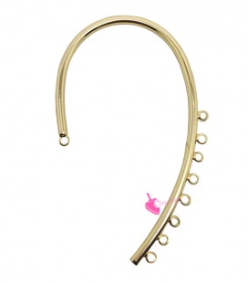 Earcuff con 9 Anellini per Pendenti mm 52x33 mm Oro