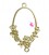 Ciondolo Ovale con Fiori 40x23 mm Oro Opaco