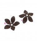 Coppetta Copriperla Fiore 5 Petali 13 mm Marrone