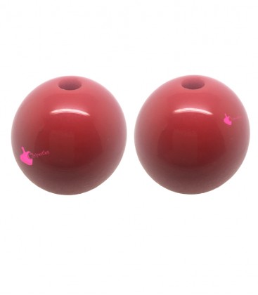 Perla Tonda Resina 20 mm (foro 3 mm) Rosso