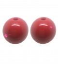 Perla Tonda Resina 12 mm (foro 2,6 mm) Rosso