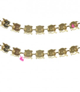 Catena per Bracciale con 15 Castoni per Chaton SS39 8 mm colore Oro (15 cm)