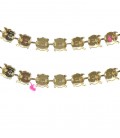 Catena per Bracciale con 15 Castoni per Chaton SS39 8 mm colore Oro (15 cm)