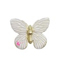 Ciondolo Farfalla Smaltata 18x15 mm Crema e Oro Opaco