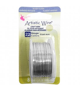 Filo Rame Tarnish Resistant Artistic Wire 0,64 mm (7,3 metri) placcato Argento