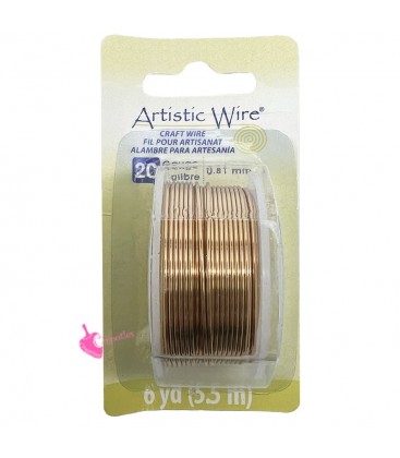 Filo Rame Tarnish Resistant Artistic Wire 0,81 mm (5,5 metri) color Ottone