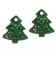 Ciondolo Albero di Natale 15x14 mm Plexi Acrilico Verde Glitter