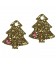 Ciondolo Albero di Natale 15x14 mm Plexi Acrilico Oro Glitter