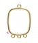 Ciondolo Connettore Rettangolo 34x23 mm 4 Fori Placcato Oro 24K