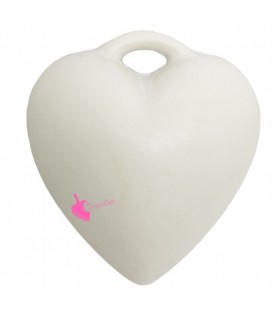 Ciondolo Cuore 44x41 mm Resina color Crema