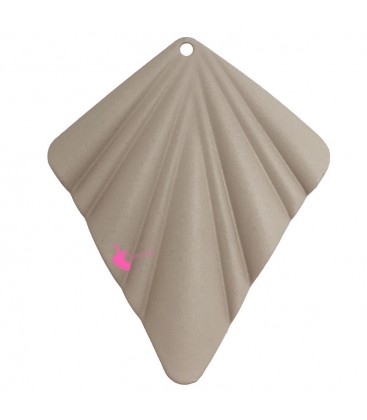 Ciondolo Ventaglio Plissettato 37x30 mm Beige