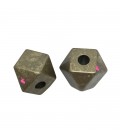 Perla Sfaccettata Resina 20x19 mm (foro 5,8 mm) Oro Metallizzato