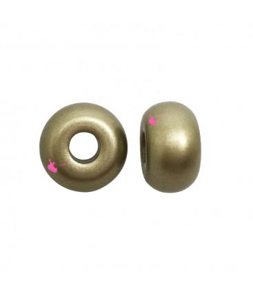 Perla Rondella Resina 17x9 mm (foro 5,8 mm) Oro Metallizzato