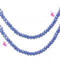 Filo Rondelle 4 mm Mezzo Cristallo Sapphire AB Opaco