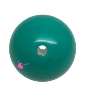 Perla Tonda Resina 25 mm (foro 3,3 mm) Verde