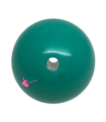 Perla Tonda Resina 25 mm (foro 3,3 mm) Verde