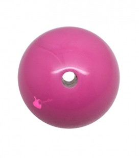 Perla Tonda Resina 22 mm (foro 3,3 mm) Fucsia