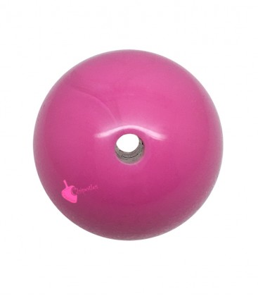 Perla Tonda Resina 22 mm (foro 3,3 mm) Fucsia