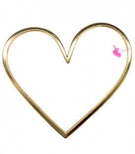 Ciondolo Cuore Grande 75x65 mm Zama Placcato Oro 24K