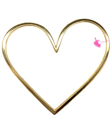 Ciondolo Cuore Grande 75x65 mm Zama Placcato Oro 24K