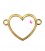 Connettore Cuore 30x27 mm Zama Placcato Oro 24K