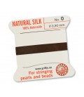 Filo di Seta Griffin misura 0 - 0,30 mm Brown (2 metri)