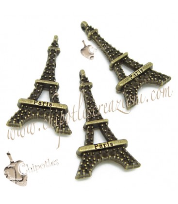 Ciondolo Torre Eiffel Paris 31x17 mm colore Bronzo Antico