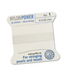 Filo di Nylon Griffin misura 1 - 0,35 mm White (2 metri)