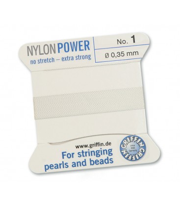 Filo di Nylon Griffin misura 1 - 0,35 mm White (2 metri)