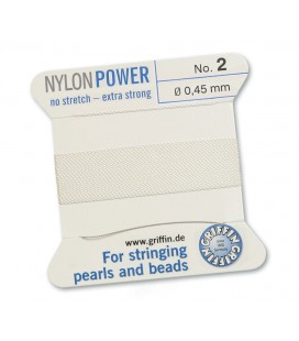 Filo di Nylon Griffin misura 2 - 0,45 mm White (2 metri)