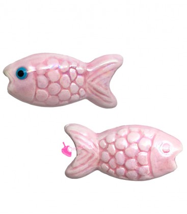 Perla Pesce Ceramica 26x12 mm Rosa Chiaro Perlescente