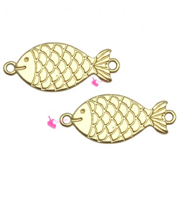 Connettore Pesce 17x8 mm Oro Opaco