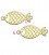 Connettore Pesce 17x8 mm Oro Opaco