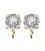 Base Orecchini a Perno con Chaton SS29 6 mm Crystal colore Oro Chiaro