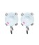 Base Orecchini a Perno con Chaton SS29 6 mm Powder Blue colore Acciaio