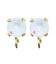 Base Orecchini a Perno con Chaton SS29 6 mm Powder Blue colore Oro Chiaro