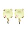 Base Orecchini a Perno con Chaton SS29 6 mm Powder Yellow colore Oro Chiaro