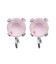 Base Orecchini a Perno con Chaton SS29 6 mm Powder Rose colore Acciaio