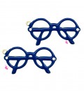 Ciondolo Occhiali Smaltati 35x12 mm Blu
