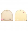 Ciondolo Connettore Semiovale Smaltato 15x13 mm (1+2 fori) Cipria