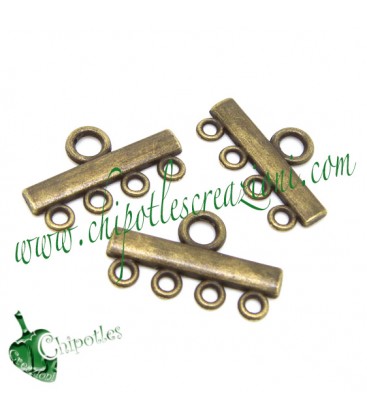 Connettore 4 fori 22x13 mm colore Bronzo Antico