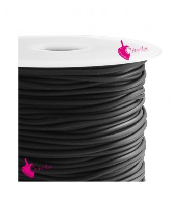 Cordoncino PVC Nero 4 mm (Non Forato) (1 metro)