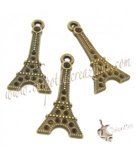 Ciondolo Torre Eiffel 29x14 mm colore Bronzo Antico