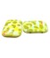 Perla Rettangolare Resina 50x37 mm (2 fori 2,3 mm) Verde Lime Giallo Bianco