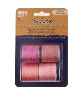 S-LON Bead Cord Tex 210 Tea Rose  Mix